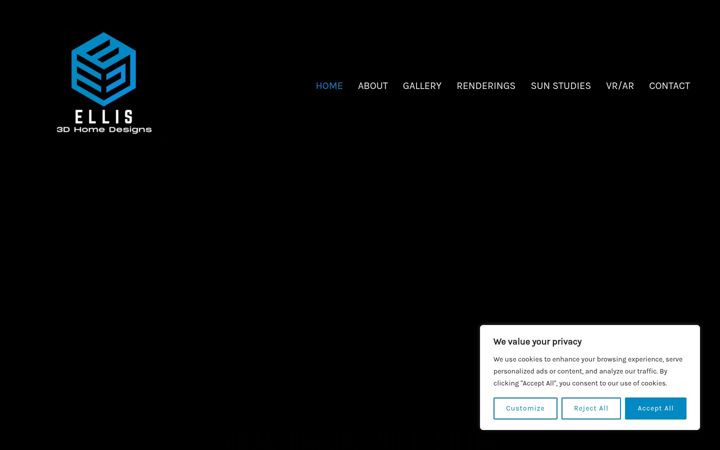 Screenshot of ellis3dhomedesign.com