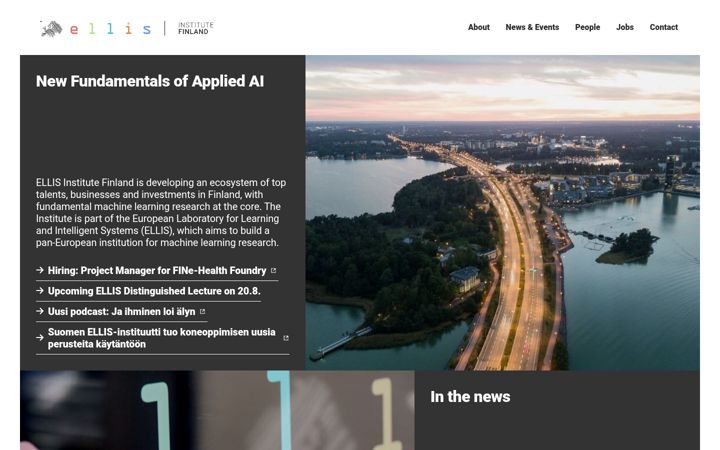 Screenshot di ellisinstitute.fi