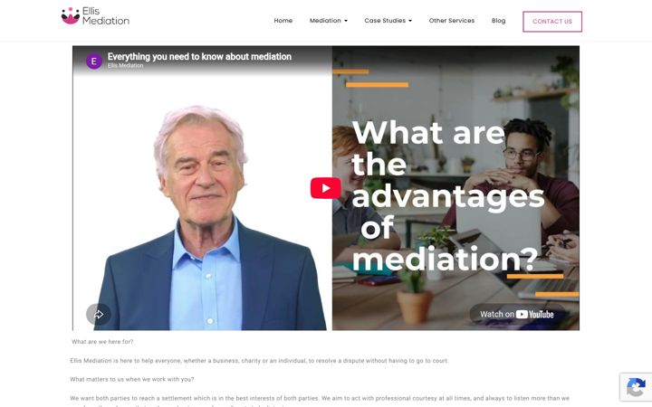 Screenshot von ellismediation.co.uk