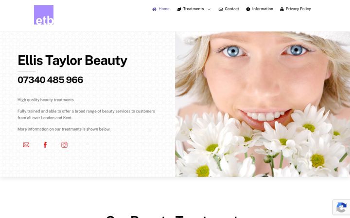 Screenshot von ellistaylorbeauty.co.uk