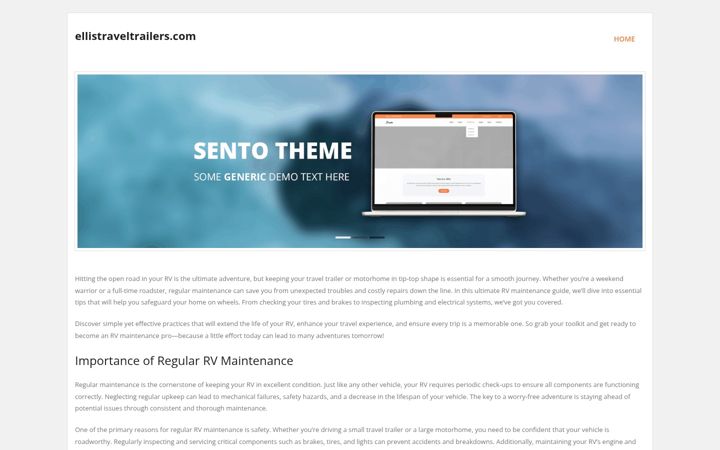 Screenshot of ellistraveltrailers.com
