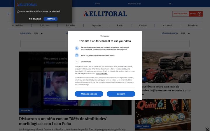 Screenshot of ellitoral.com.ar