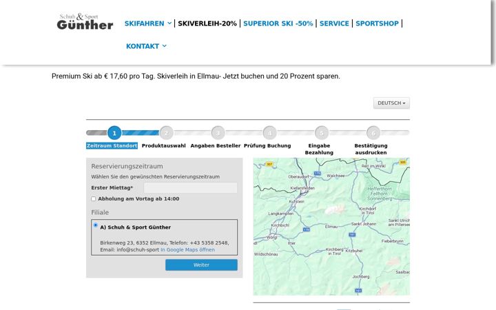 Screenshot von ellmau-skiverleih.at