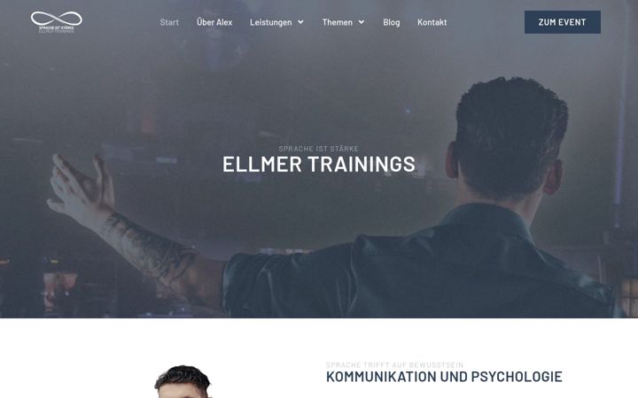 Ekrano kopija ellmertrainings.de