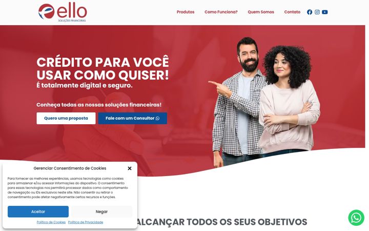 Snímek obrazovky ellofinanceira.com.br