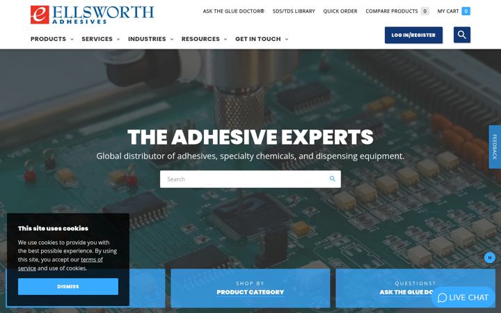 Kuvakaappaus sivustosta ellsworth.com