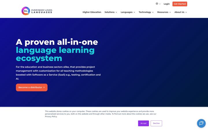 Screenshot of elltechnologies.com