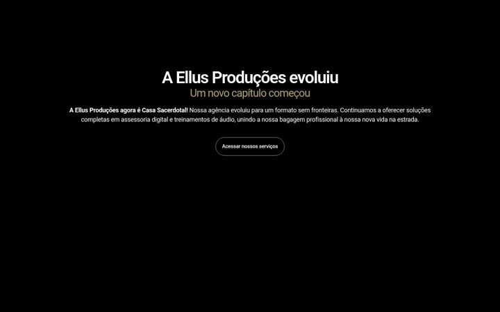 Екранна снимка на ellusproducoes.com.br