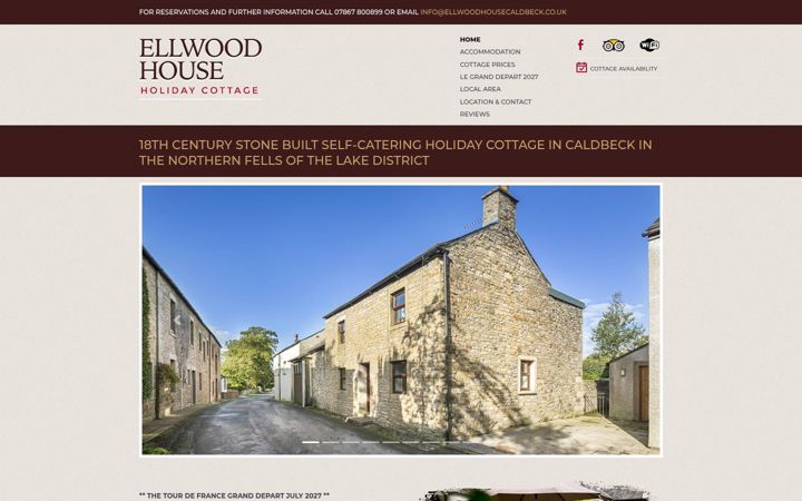 Screenshot von ellwoodhousecaldbeck.co.uk