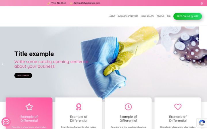 Screenshot of ellyscleaning.com