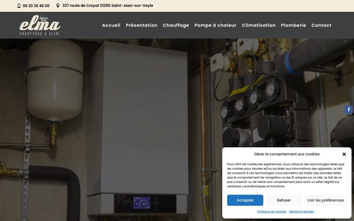 Screenshot ta' elma-chauffage-et-clim.fr