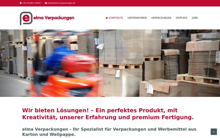 Screenshot von elma-verpackungen.de