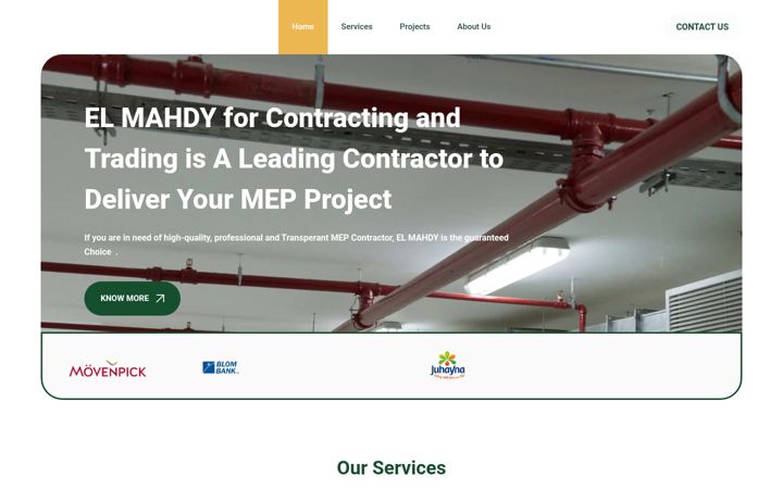 Screenshot of elmahdyco.com