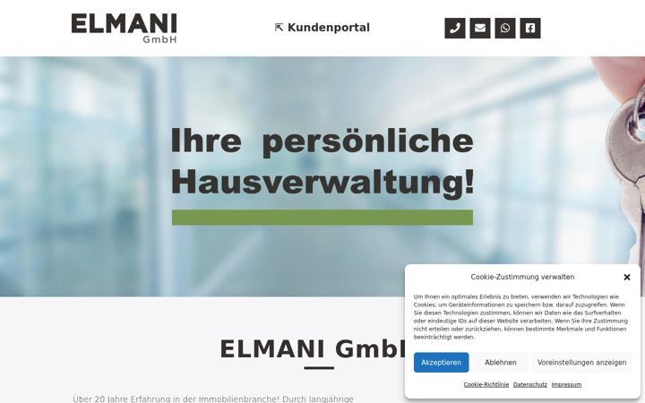 Screenshot von elmani-gmbh.de