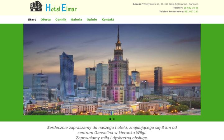 Snímek obrazovky elmar-hotel.com.pl