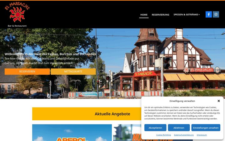 Screenshot von elmariachi-bremen.de