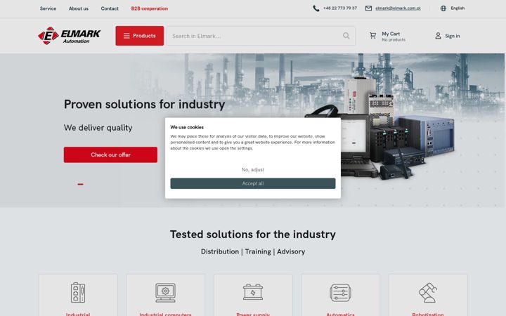 Screenshot of elmark-automation.com
