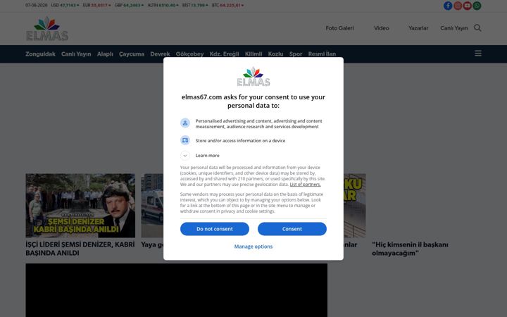 Screenshot of elmas67.com