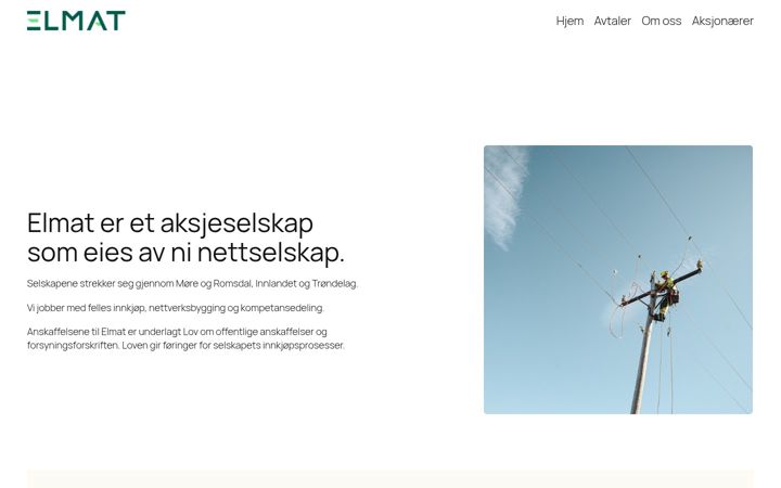 Screenshot van elmat.no