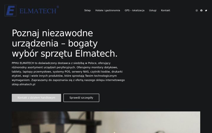 Snímek obrazovky elmatech.pl