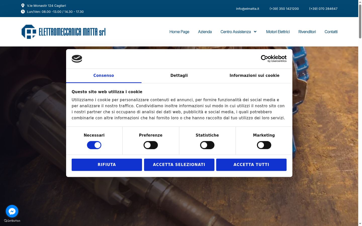Screenshot des Einwilligungsbanners vor jeglicher Interaktion