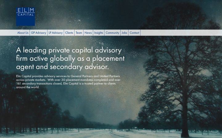 Screenshot of elmcapital.com