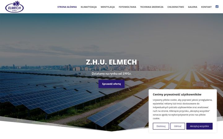 Snímek obrazovky elmech.com.pl
