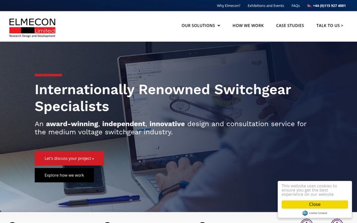 Screenshot of elmecon.com
