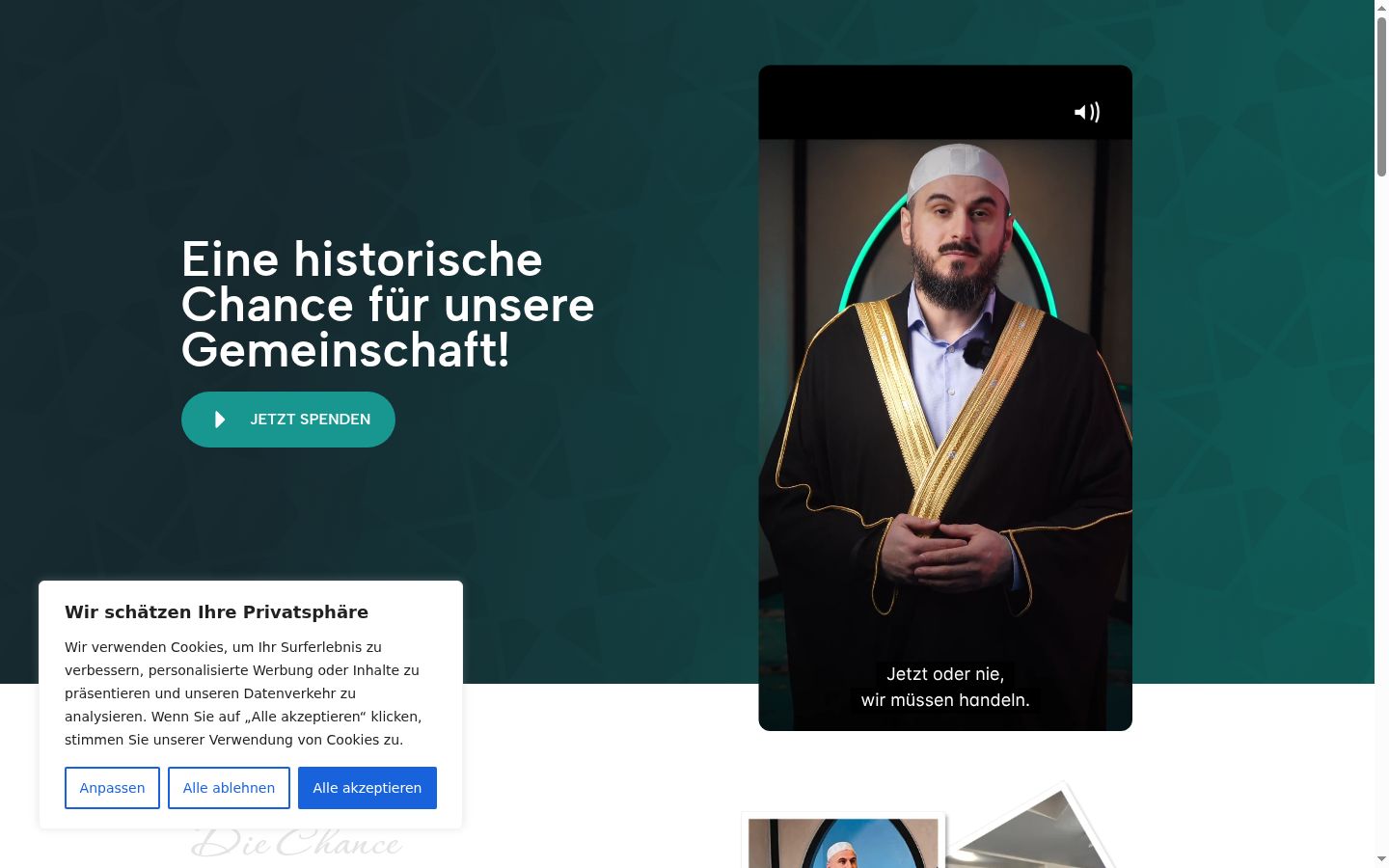 Screenshot tal-banner tal-kunsens muri qabel kwalunkwe interazzjoni