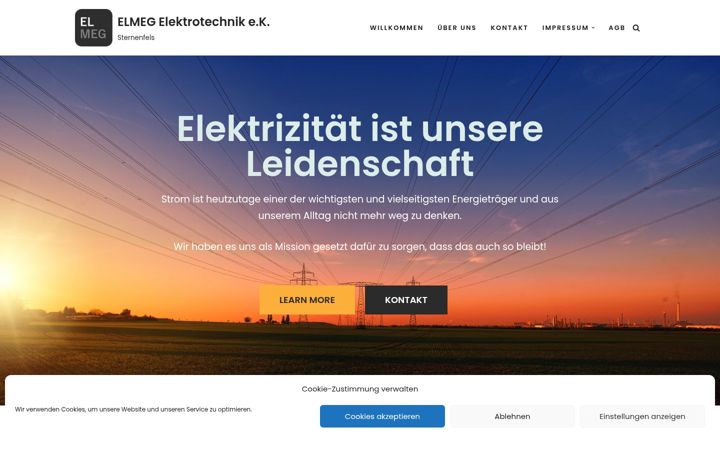 Screenshot von elmeg-elektro.de
