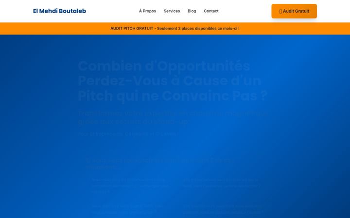 Screenshot ta' elmehdiboutaleb.fr