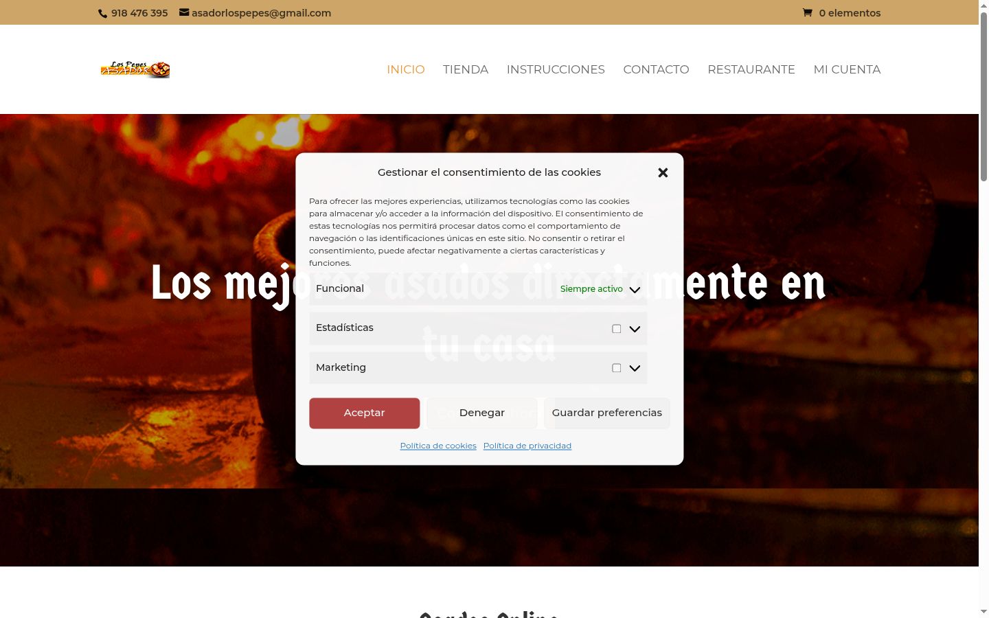 Ekrānuzņēmums ar piekrišanas baneri, kas tika rādīts pirms jebkādas mijiedarbības