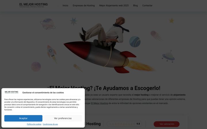 Captura de pantalla de elmejorhosting.info