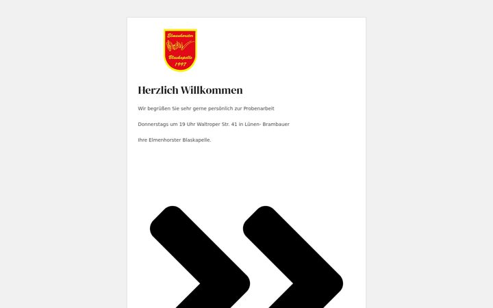 Zrzut ekranu elmenhorster-blaskapelle.de