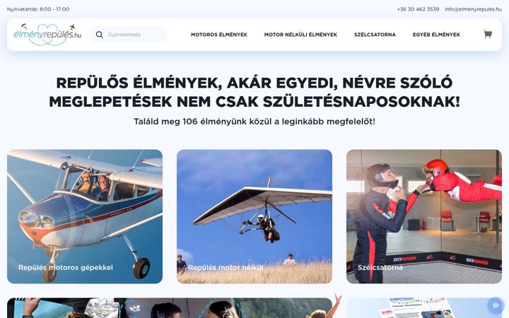 Snímek obrazovky elmenyrepules.hu