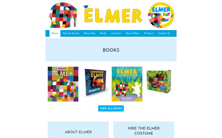 Screenshot von elmer.co.uk