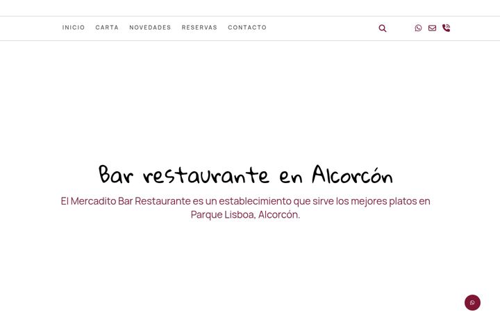 Screenshot of elmercaditobarrestaurante.com