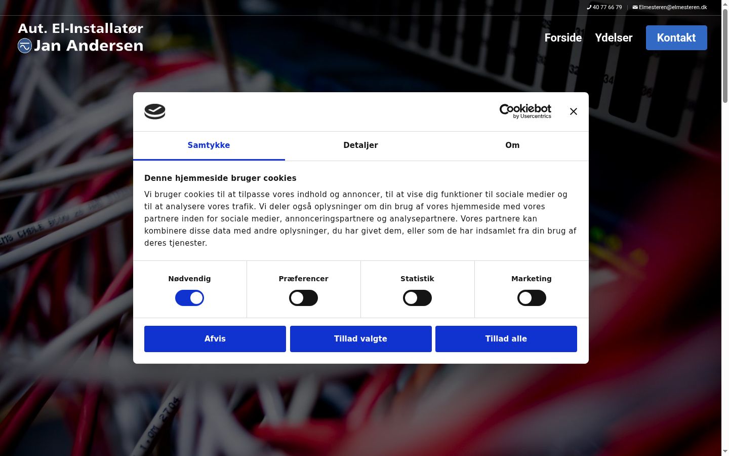 Screenshot del banner di consenso mostrato prima di qualsiasi interazione