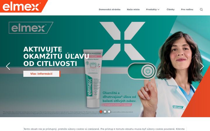 Screenshot of elmex-sk.com