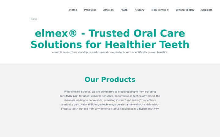 Screenshot di elmex.co.za