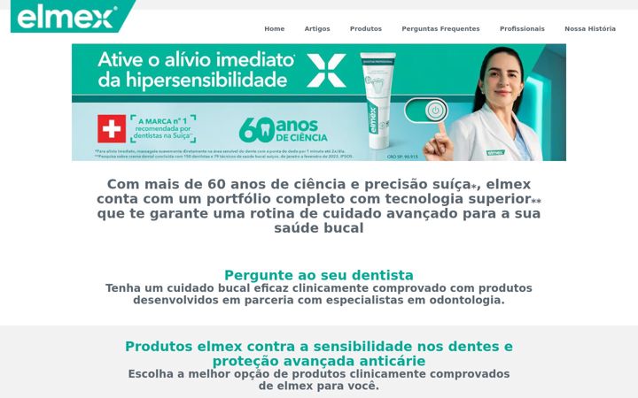 Екранна снимка на elmex.com.br