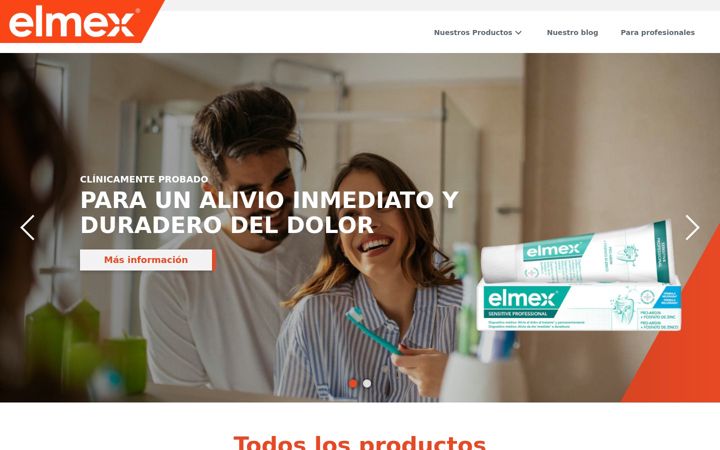 Captura de pantalla de elmex.es
