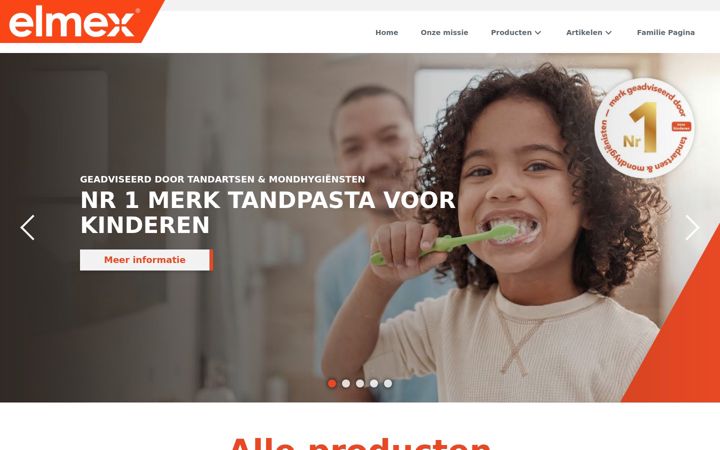 Snímek obrazovky elmex.nl