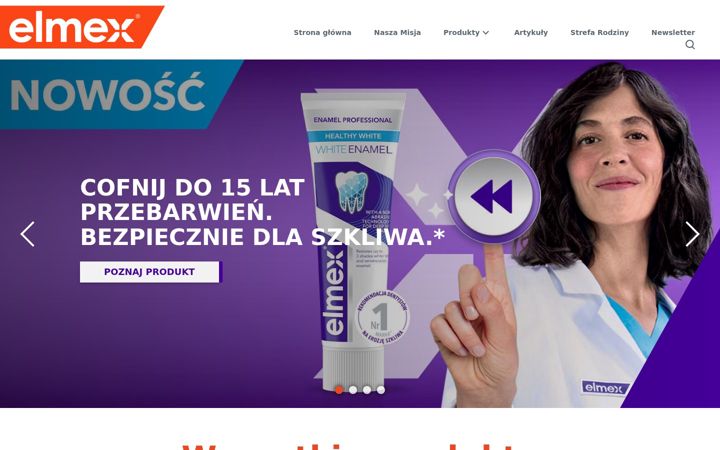 Snímek obrazovky elmex.pl