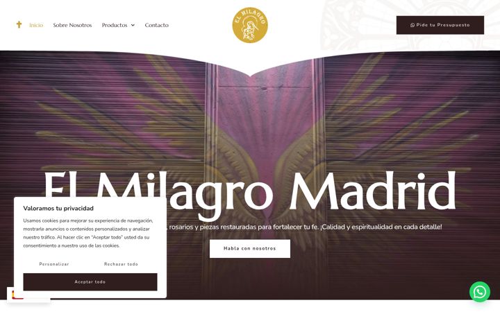 Screenshot of elmilagromadrid.com