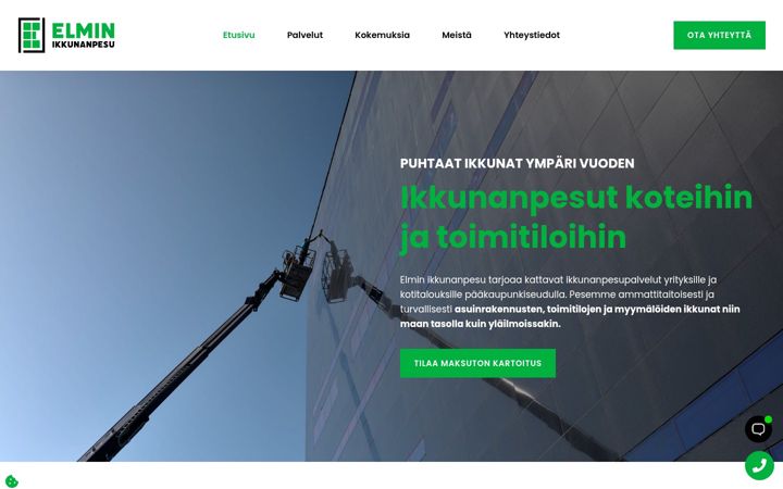 Screenshot of elmin-ikkunanpesu.fi