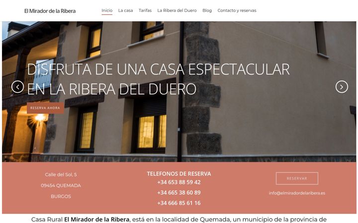 Screenshot του elmiradordelaribera.es