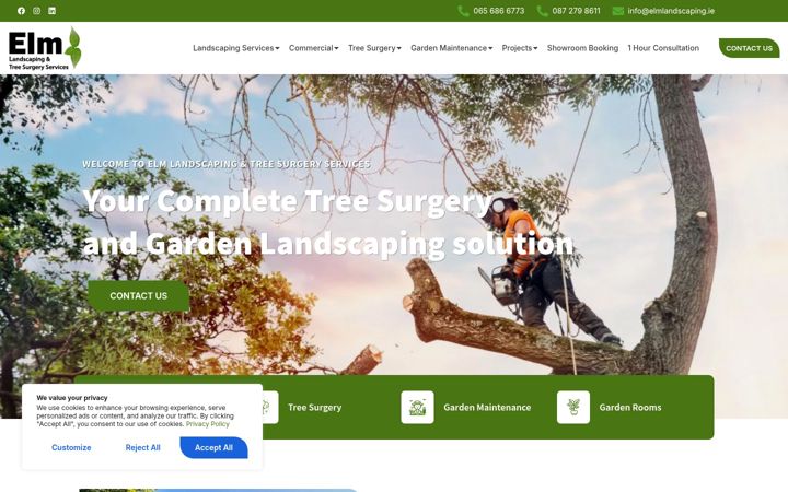 Ekraanipilt saidist elmlandscaping.ie