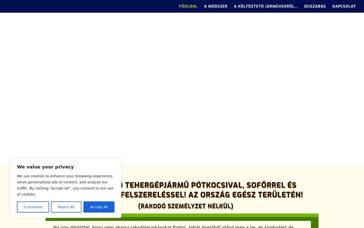 Snímek obrazovky elmo-koltoztetes.hu