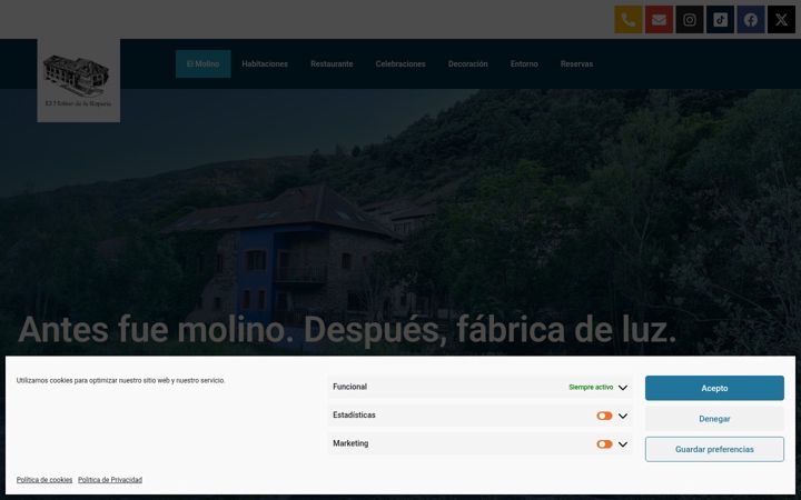 Capture d'écran de elmolinodelaroperia.es